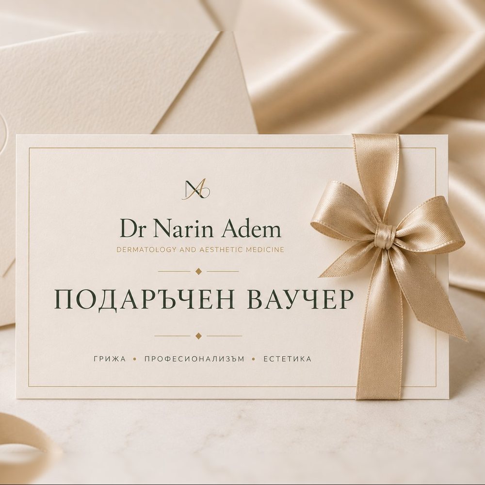 Подаръчен ваучер Dr Narin Adem — карта с панделка и плик